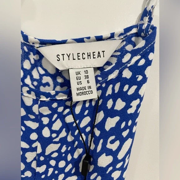 Style Cheat cami top in cobalt blue - Picture 6 of 8